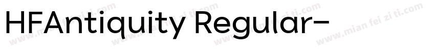 HFAntiquity Regular字体转换